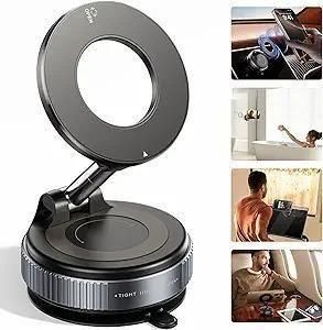 Vacuum Suction Magnetic Bracket. Outlouders 360° Magnetic Car Phone Holder | Universal Sticky Dashboard Mount | Hands-Free Mobile Stand for All Phones