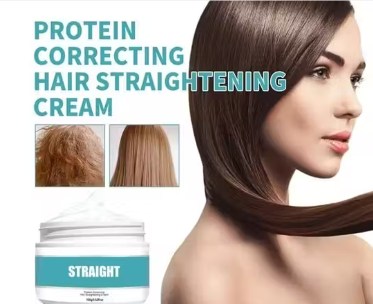 Protein Correcting Hair Straightening Cream, Silk & Gloss Protein Keratin For Men & Women (100G) Pack of 1