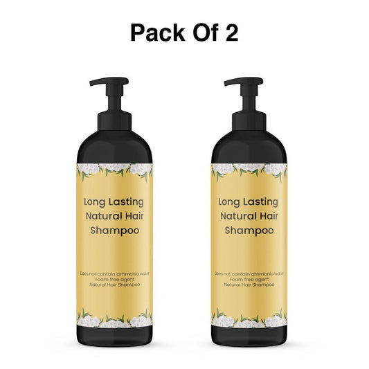 Long-Lasting Natural Hair Dye Shampoo | Ammonia & Peroxide Free Color | 100ML (Pack of 2)