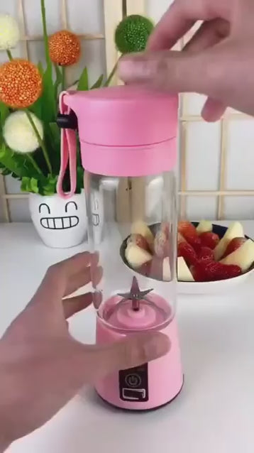 Portable Electric Fruit Juicer,Portable Juice Blender 380ml, Juicer Bottle Mixer, Juice Maker, Fruit Juicer Machine Electric, USB Rechargeable Personal Size Mini Juicer Grinder for Juices, Shakes and Smoothies